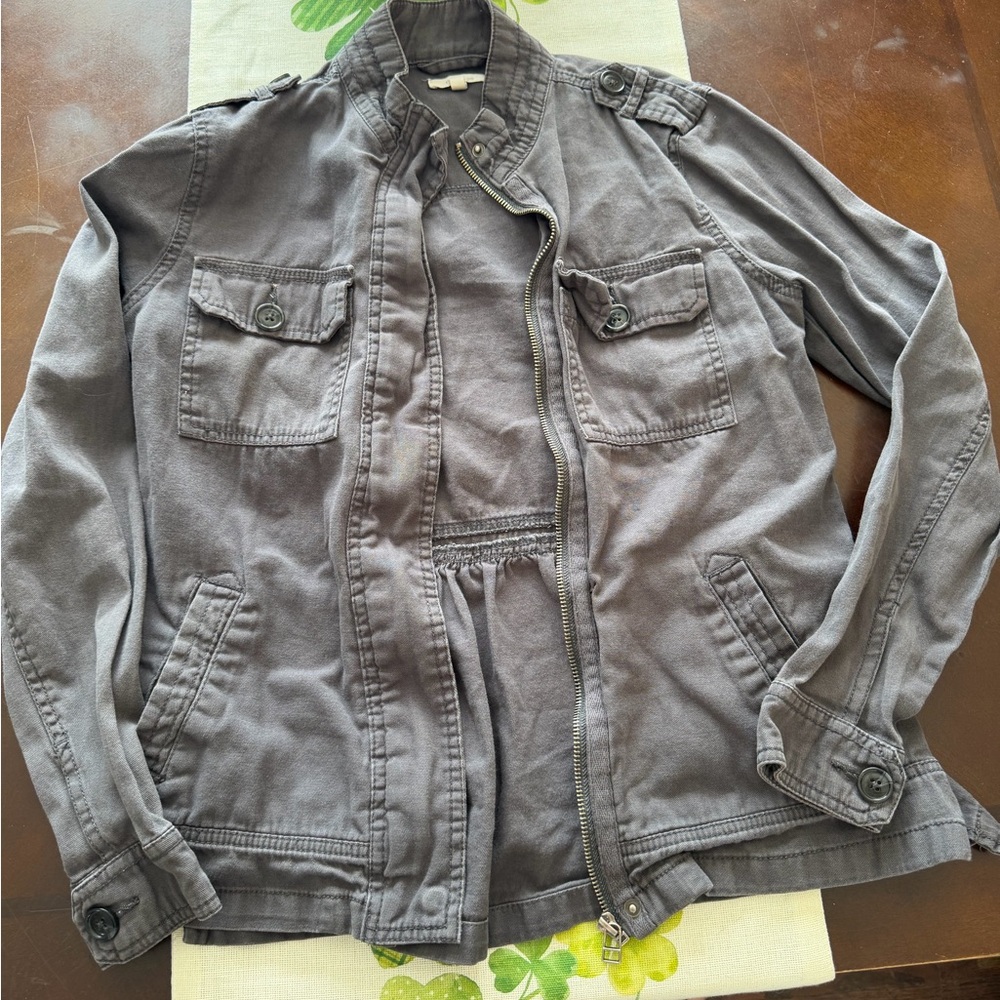 Maurices Charcoal Military Jacket